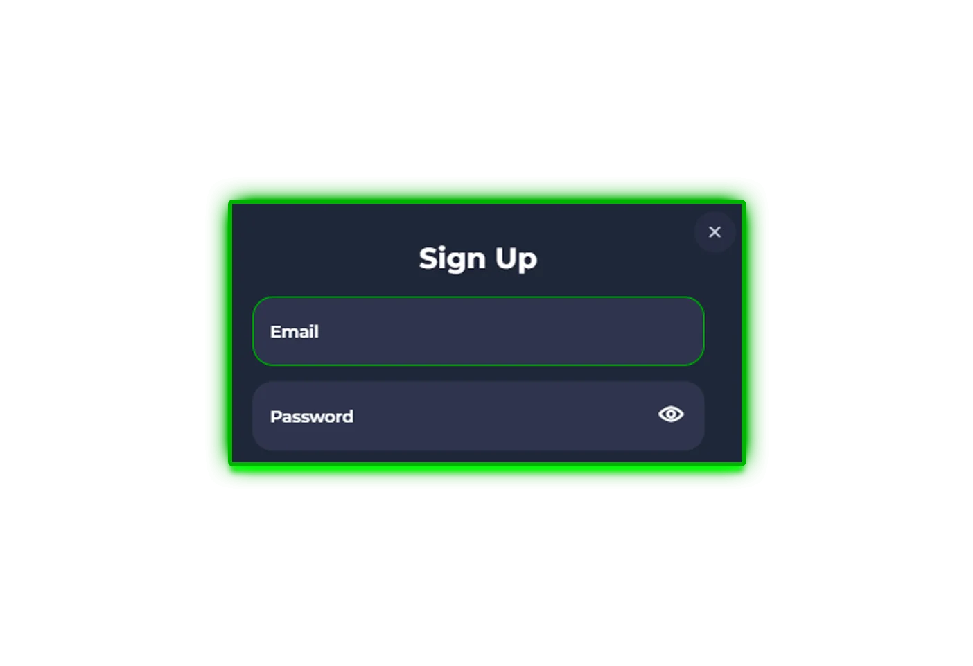 Enter personal data