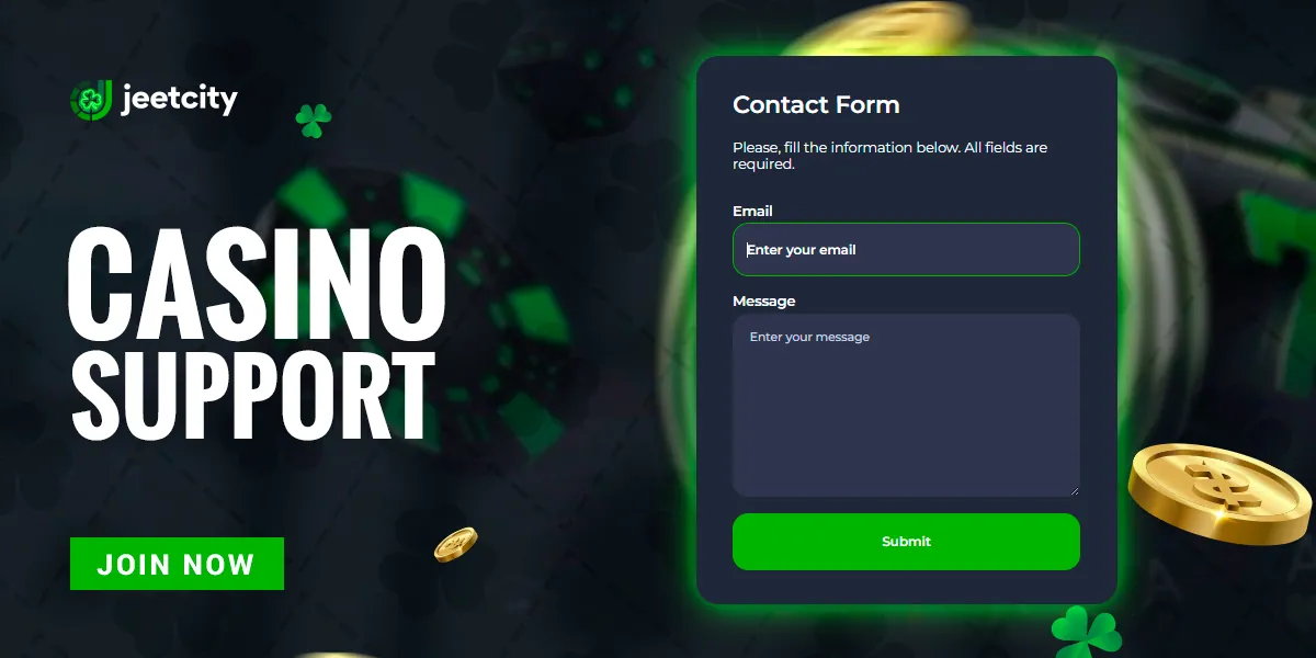 Support for online casino players