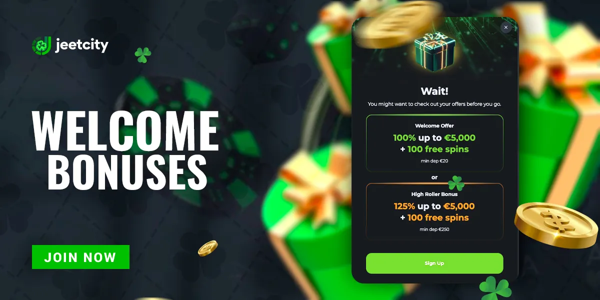 Welcome bonuses for making deposits