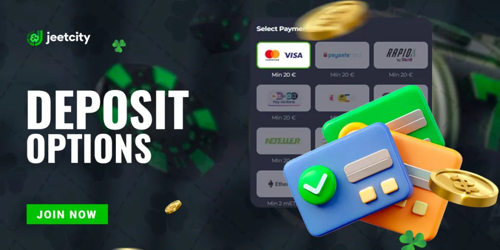 Main popular methods of deposit